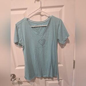 Life Is Good Light Teal Tshirt Medium, Nwot